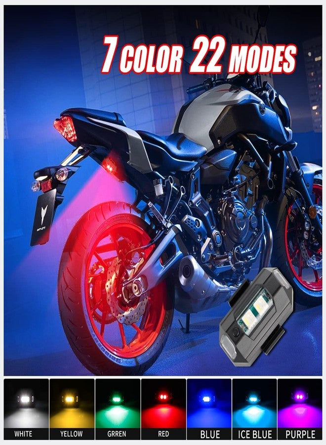 MOOZMOB مصباح ستروب للطائرات من موزموب للدراجات والسيارات والخوذات والطائرات بدون طيار (أسود، عبوة من قطعتين) - Image 4
