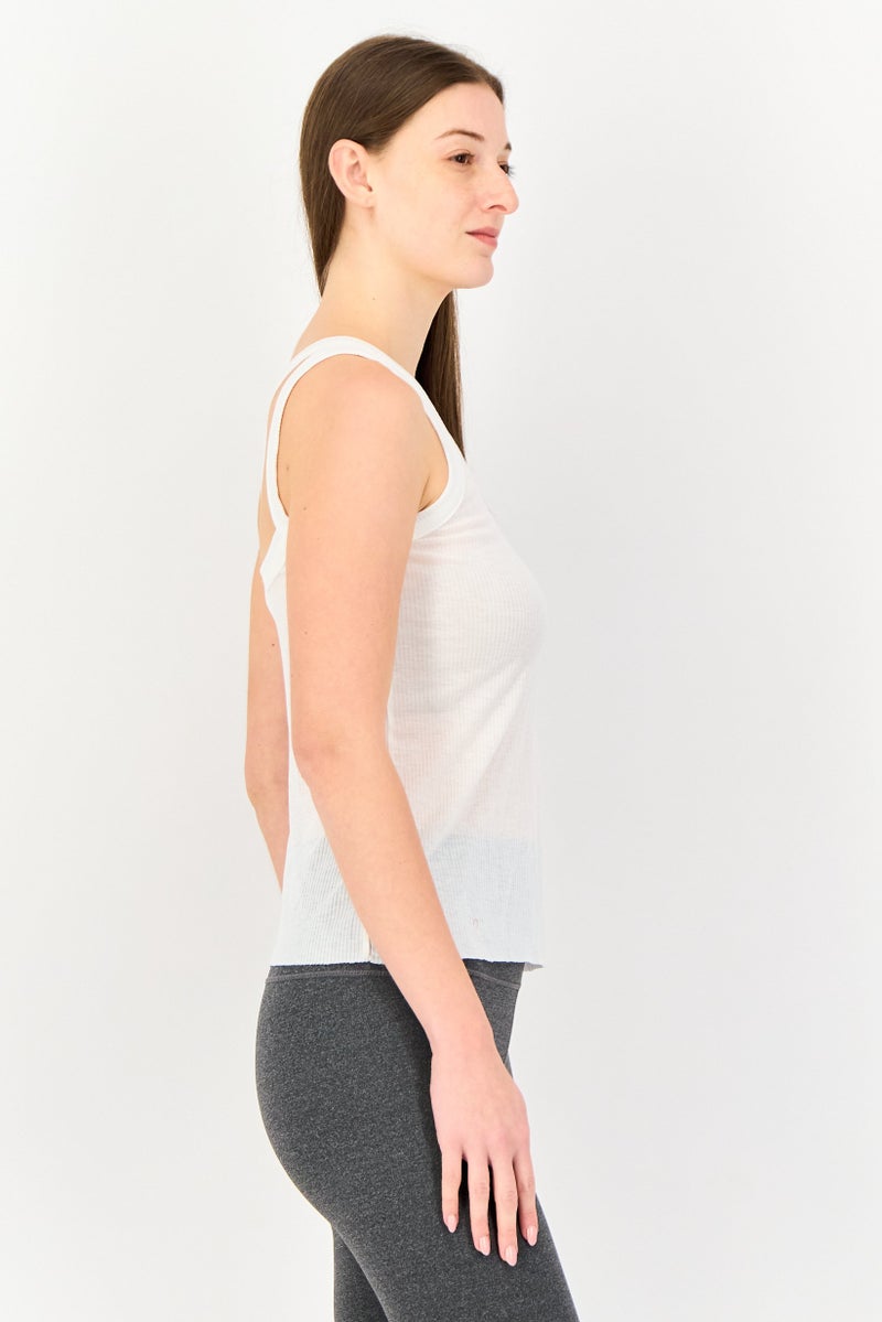 Nike Women Sportswear Fit Sleeveless Training Top, White - Image 3