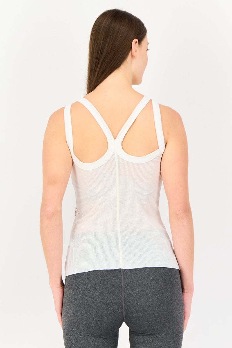 Nike Women Sportswear Fit Sleeveless Training Top, White - Image 2