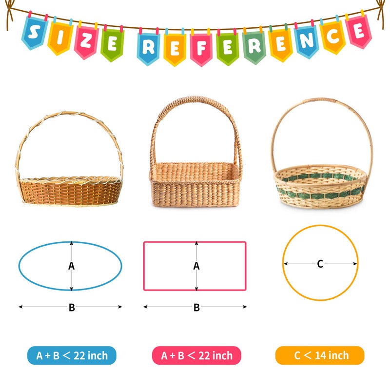 CUDICY Easter Bags 10pcs Large Cellophane Bags 24x30 Inch Cellophane Wrap for Gift Baskets Plastic Gift Wrapping Clear Gift Bags (Easter eggs, Bunny) - Image 4