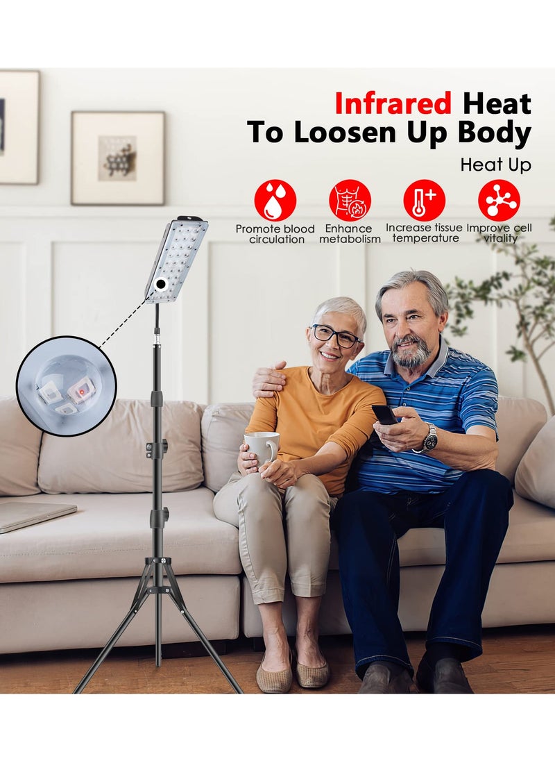 ASIV - Red Light Therapy Lamp, Infrared Light Therapy with Stand - 660nm Redlight and 850nm Near Infrared Light Device for Body Pain Relief Skin Care - Image 1
