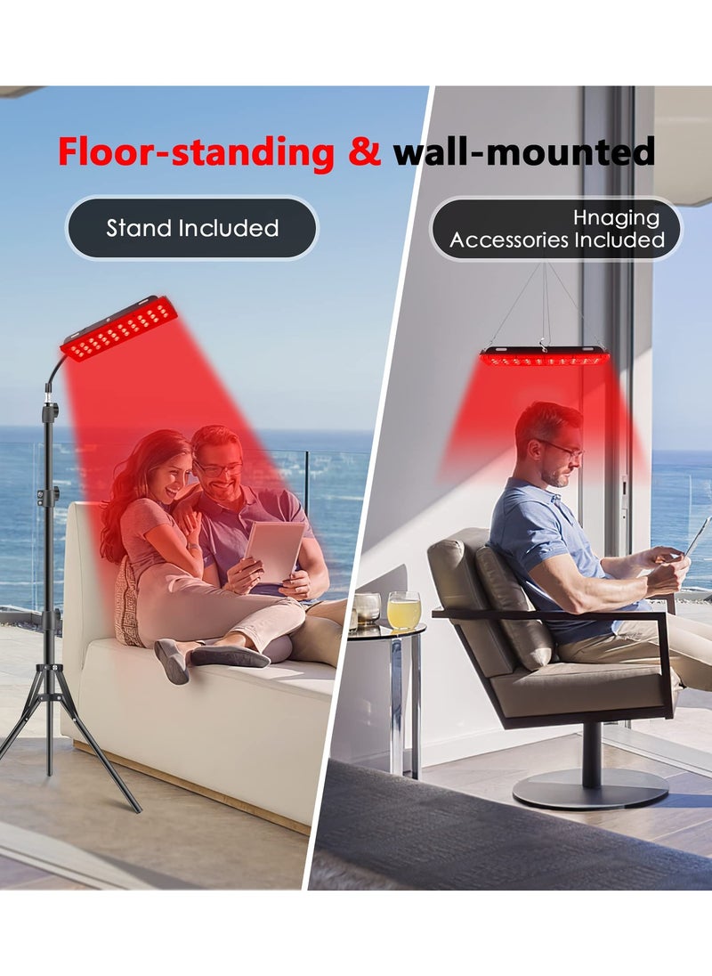 ASIV - Red Light Therapy Lamp, Infrared Light Therapy with Stand - 660nm Redlight and 850nm Near Infrared Light Device for Body Pain Relief Skin Care - Image 1