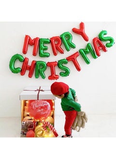 Soochat Soochat Merry Christmas Balloons, Christmas Letter Aluminum Foil Balloons Banner - Xmas Party Supplies Decorations Home Party Decor  - Image 3