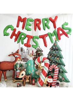 Soochat Soochat Merry Christmas Balloons, Christmas Letter Aluminum Foil Balloons Banner - Xmas Party Supplies Decorations Home Party Decor  - Image 4