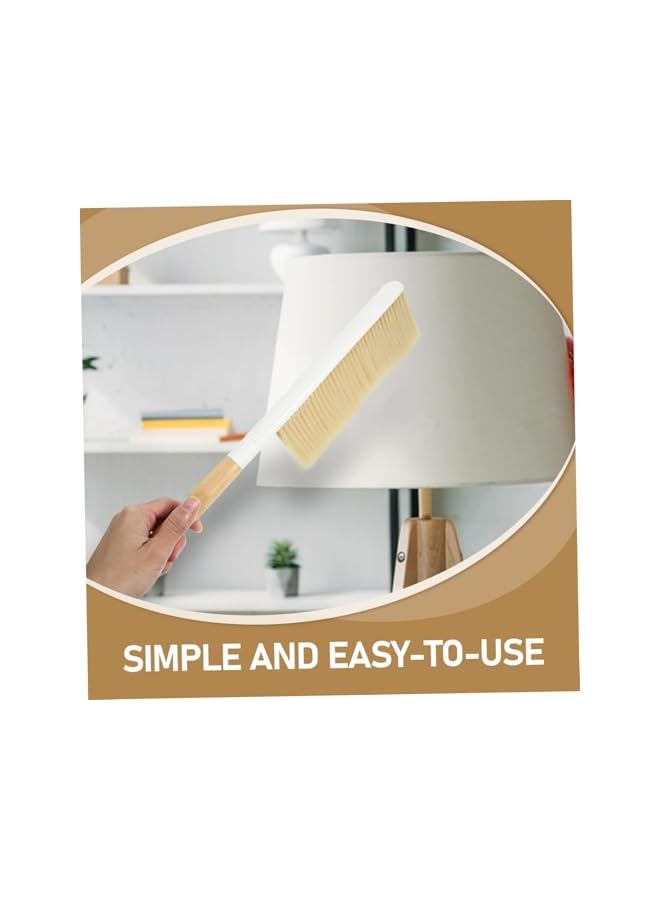 erorex Healeved Dust Brush Whisk Brooms Carpet Cleaning Brush Soft Bristle Hair Brush Soft Brush Cleaning Brushes for Household Use Brush Grubber Hair Broom Brush for Cleaning The Pet Beige - Image 4