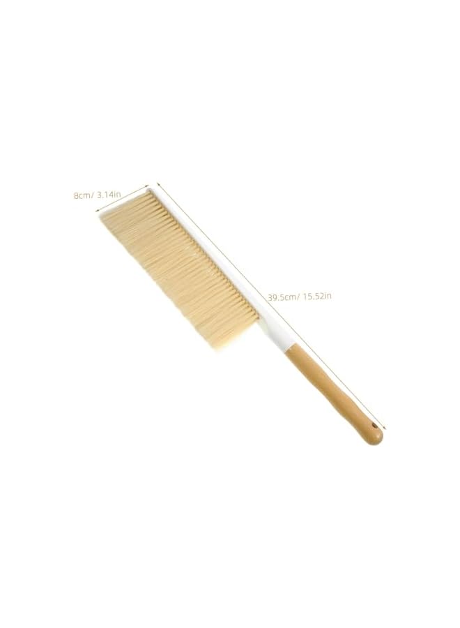 erorex Healeved Dust Brush Whisk Brooms Carpet Cleaning Brush Soft Bristle Hair Brush Soft Brush Cleaning Brushes for Household Use Brush Grubber Hair Broom Brush for Cleaning The Pet Beige - Image 5
