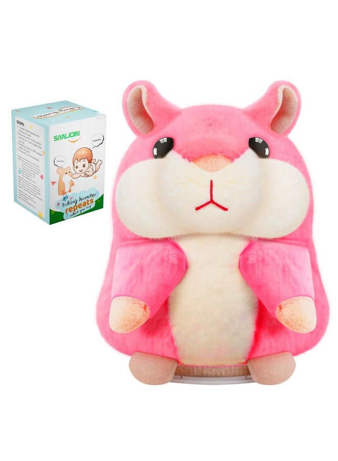 SANJOIN Kids Toddler Toys for Ages 2-4, Talking Hamster Repeats What You Say, Interactive Plush Repeating Toy for 2 3 4 5 6 8 Year Old Boy Girl Birthday Gift (Pink) - Image 1