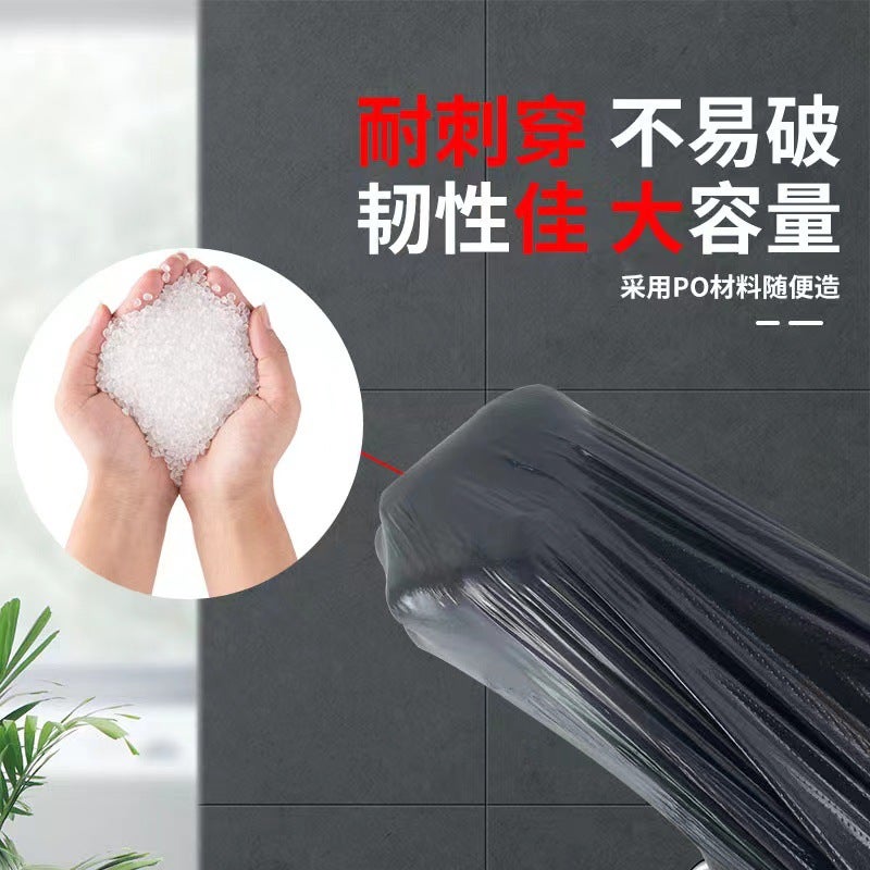 Black Garbage Bag Thickened Portable Household Disposable Bag Kitchen Large Commercial Vest Plastic Bag - Image 3