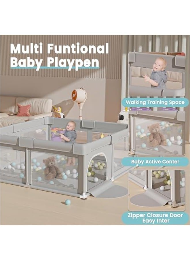 Beauenty Baby Playpen 120*180cm, Play Pens for Babies and Toddlers Baby Fence Baby Play Yards for Indoor & Outdoor with Breathable Mesh Anti-Fall Playpen - Image 4