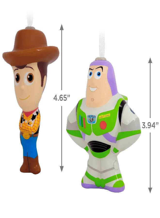Hallmark Hallmark Disney/Pixar Toy Story Woody and Buzz Lightyear Decoupage Christmas Ornaments, Set of 2 (0003HCM1153)  - Image 3