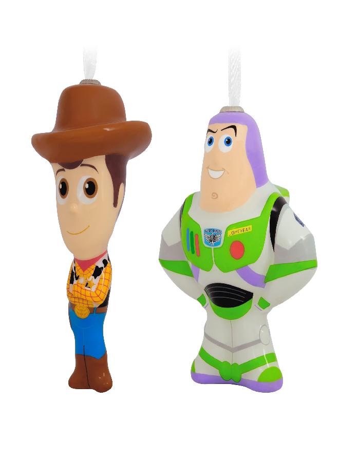 Hallmark Hallmark Disney/Pixar Toy Story Woody and Buzz Lightyear Decoupage Christmas Ornaments, Set of 2 (0003HCM1153)  - Image 4