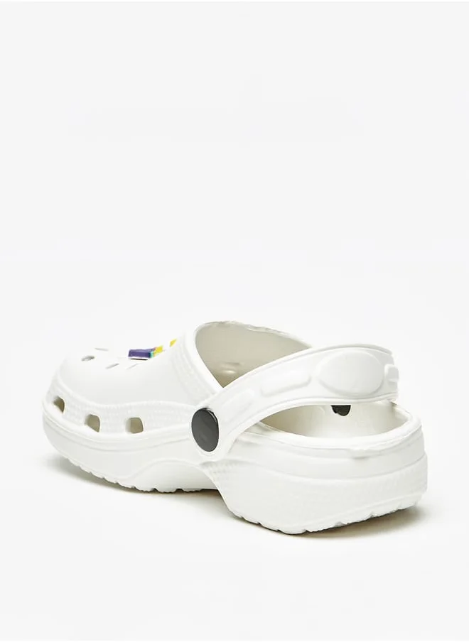 أكوا Girls Unicorn Applique Clogs with Backstrap