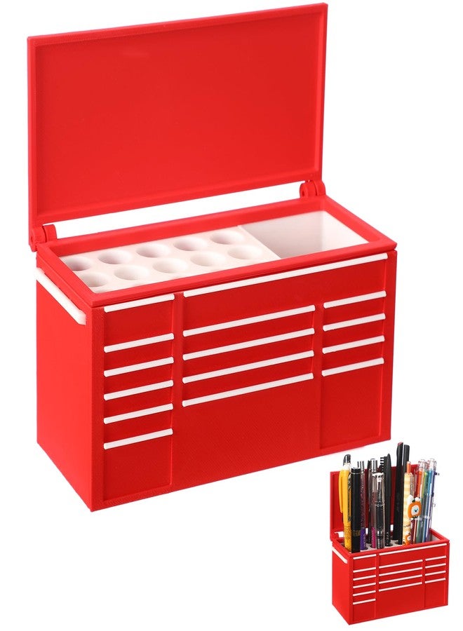 YooNotee 5.7 x 2.4 x 2.8 Inch Workbench Toolbox Pen Holder Workbench Gifts Toolbox Organizer for Desk Tools Pens Work Decor Gift for Colleagues Mechanics Woodworkers DIY - Image 1