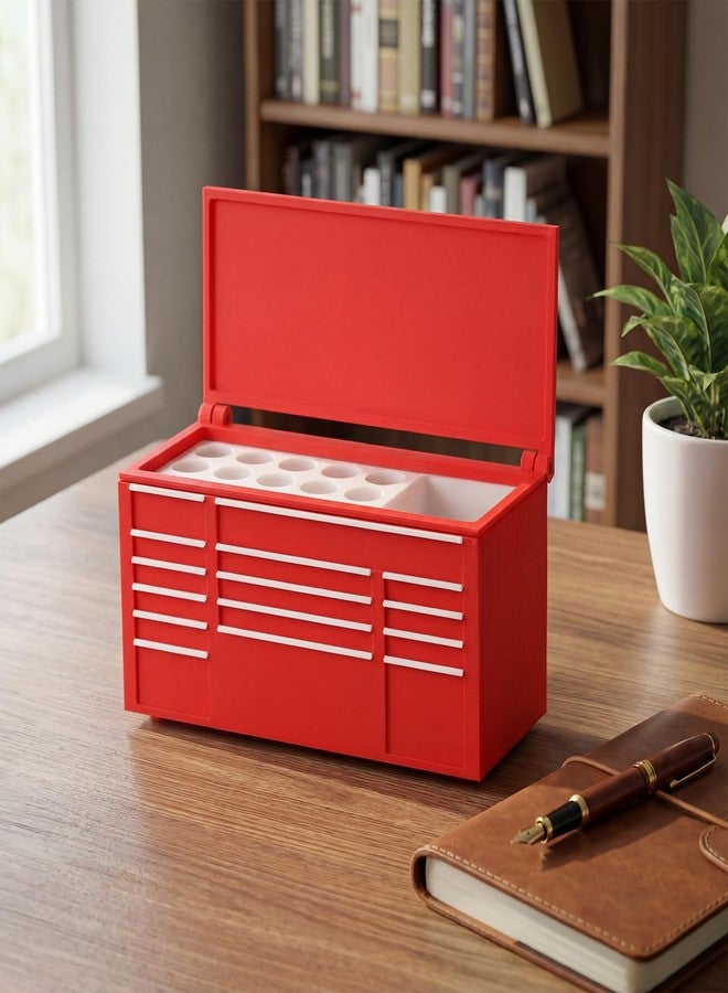 YooNotee 5.7 x 2.4 x 2.8 Inch Workbench Toolbox Pen Holder Workbench Gifts Toolbox Organizer for Desk Tools Pens Work Decor Gift for Colleagues Mechanics Woodworkers DIY - Image 4