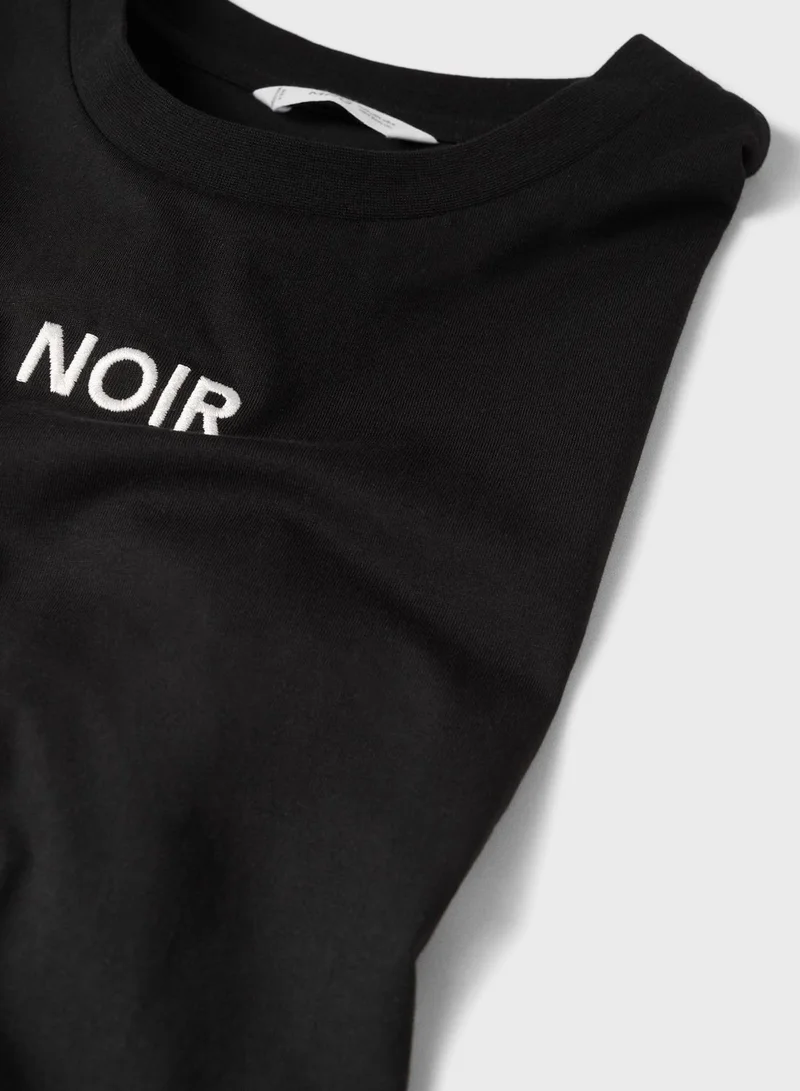 MANGO Kids Embroidered T-Shirt