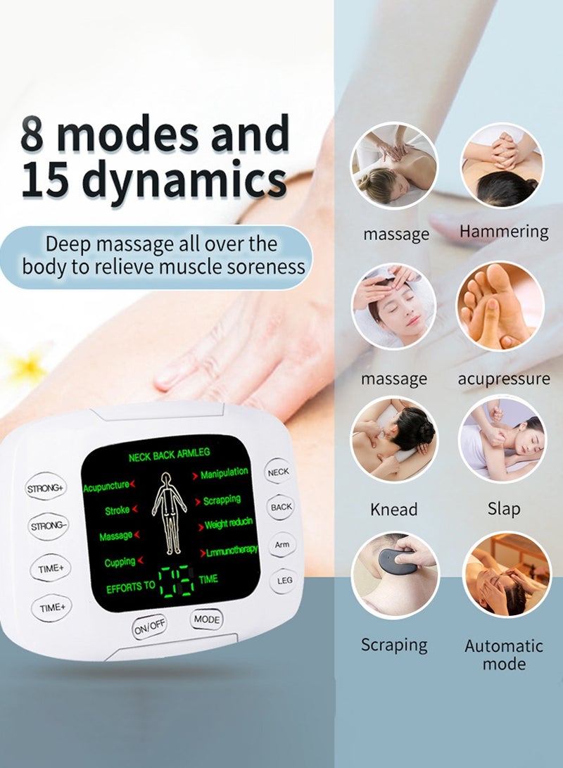 جهاز تدليك النبض الإلكتروني متعدد الوظائف، جهاز تدليك العضلات القابل لإعادة الشحن مع شباشب تدليك، جهاز تدليك رقمي لالتهاب الجراب والتهاب الأوتار وعرق النسا - Image 5