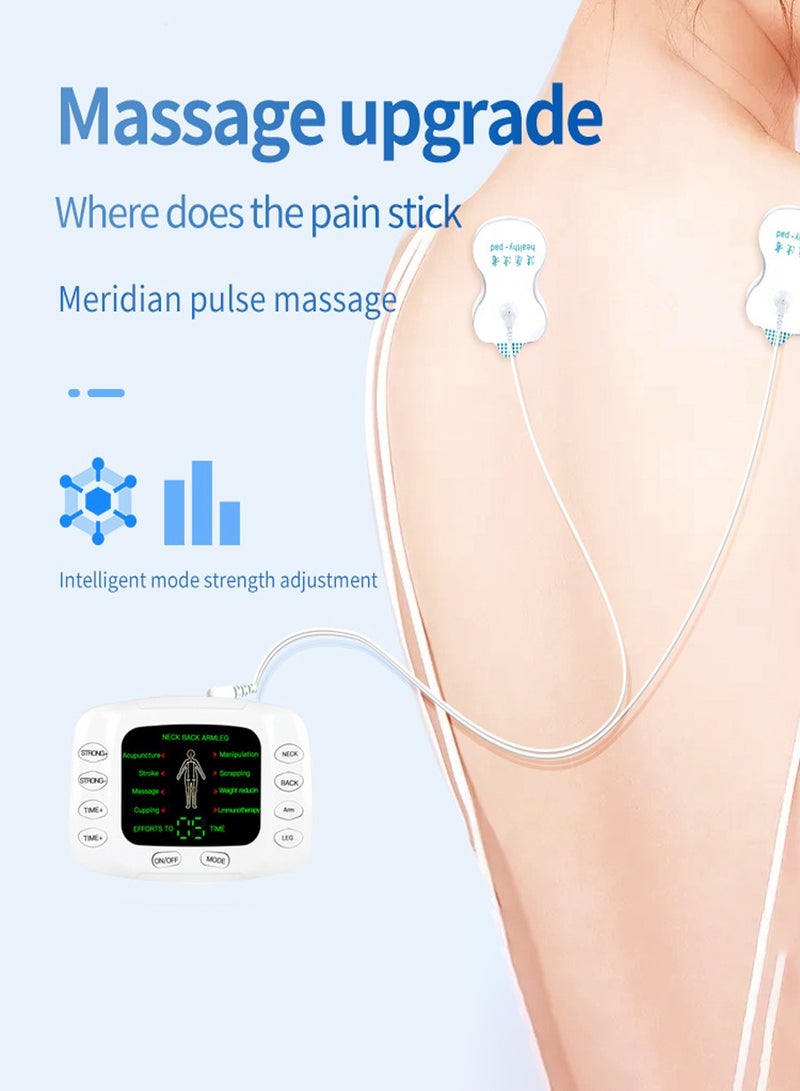 جهاز تدليك النبض الإلكتروني متعدد الوظائف، جهاز تدليك العضلات القابل لإعادة الشحن مع شباشب تدليك، جهاز تدليك رقمي لالتهاب الجراب والتهاب الأوتار وعرق النسا - Image 4