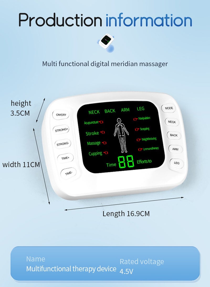 جهاز تدليك النبض الإلكتروني متعدد الوظائف، جهاز تدليك العضلات القابل لإعادة الشحن مع شباشب تدليك، جهاز تدليك رقمي لالتهاب الجراب والتهاب الأوتار وعرق النسا - Image 3
