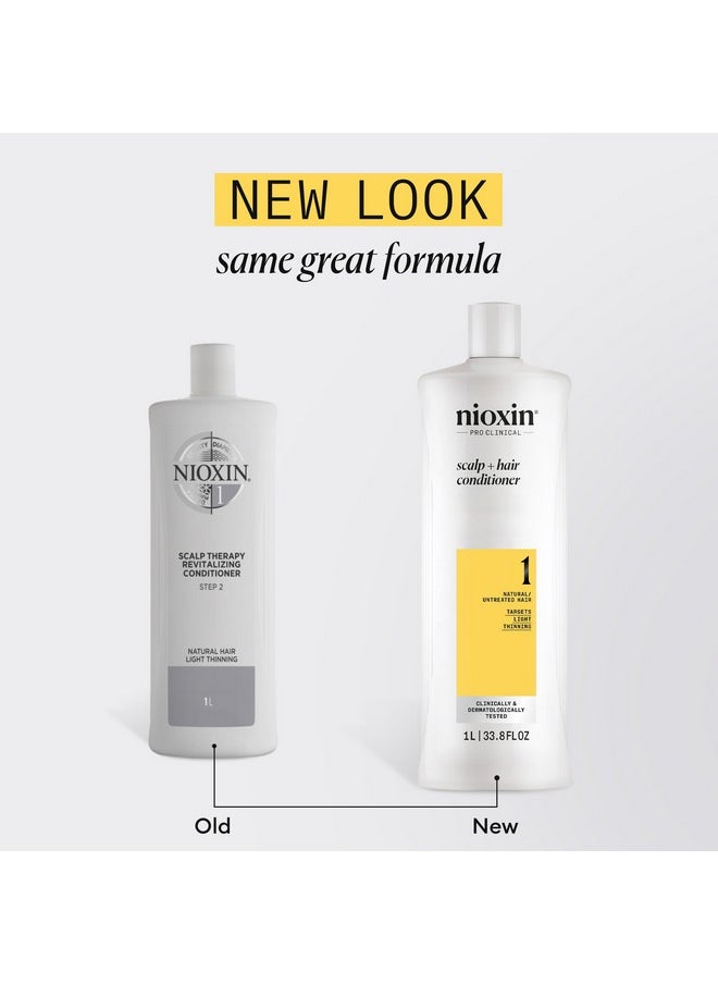 Nioxin - Nioxin Scalp + Hair Thickening System 1 Conditioner, For Natural Hair with Light Thinning, 33.8 fl oz (Packaging May Vary) - Image 1