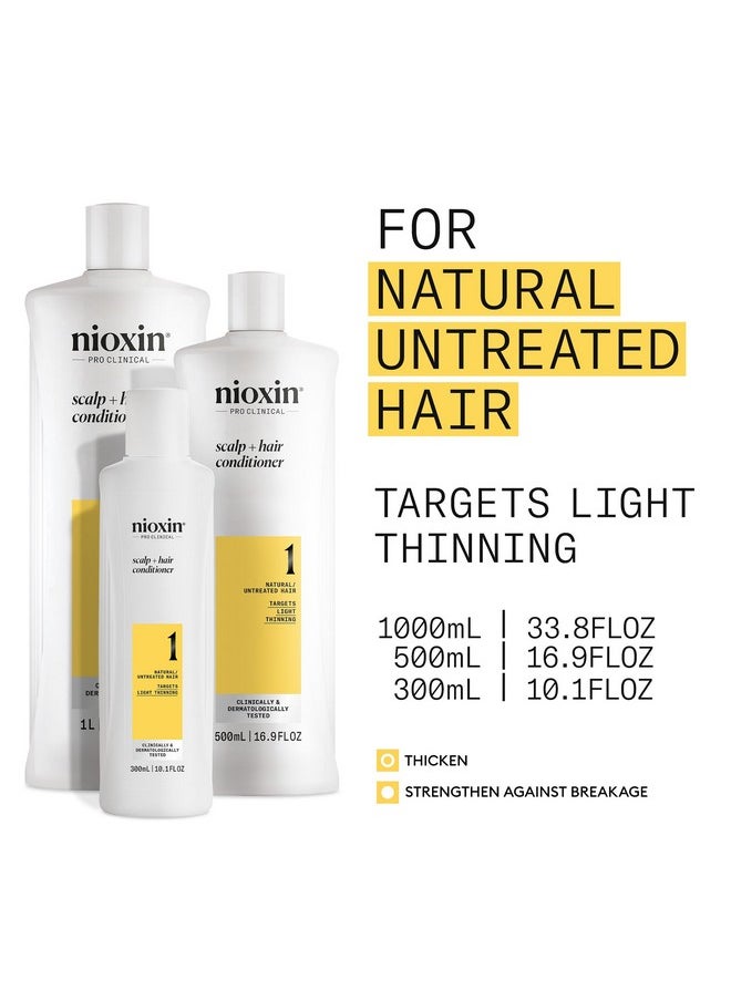 Nioxin - Nioxin Scalp + Hair Thickening System 1 Conditioner, For Natural Hair with Light Thinning, 33.8 fl oz (Packaging May Vary) - Image 1