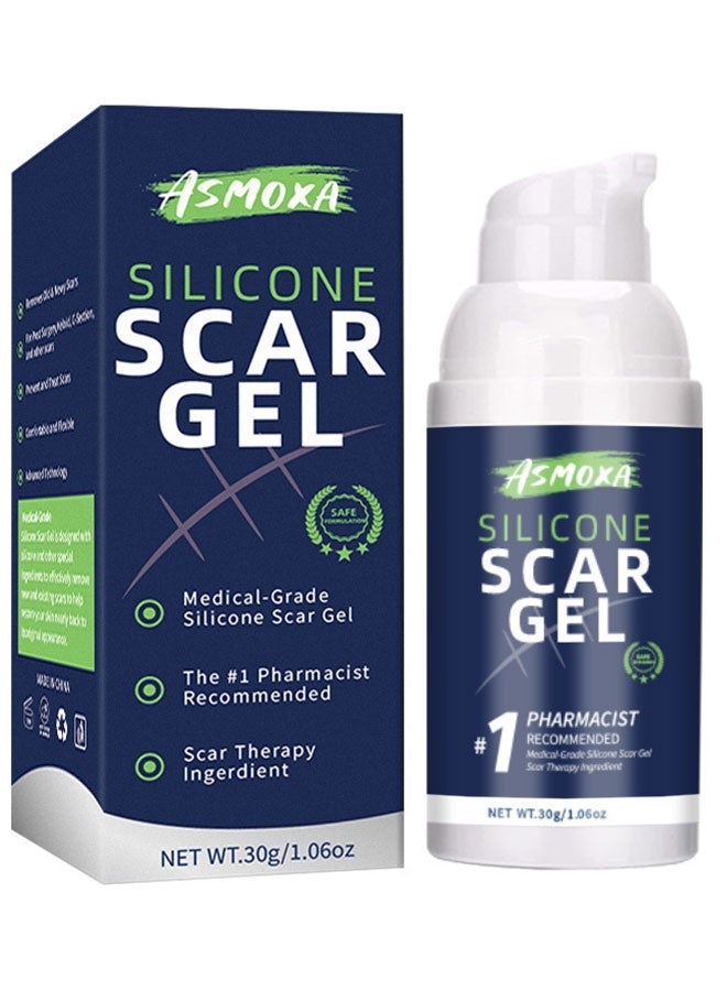 ASMOXA Silicone Scar Gel, Gentle Scar Healing, For Surgery, Injury & Burn Scars - Image 2