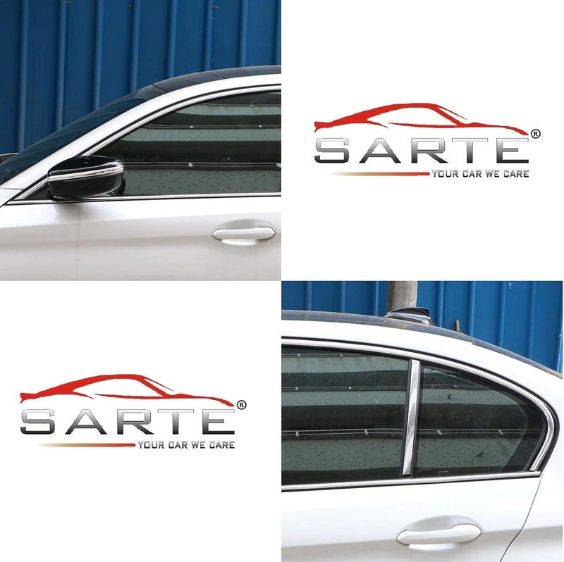 SARTE Side Window Chrome Beading Roll Custom Plated Decoration Trim Strip Line Car Door Fender Interior DIY Moulding Trimming Universal for car (10mm, 5m, Silver) - Image 5