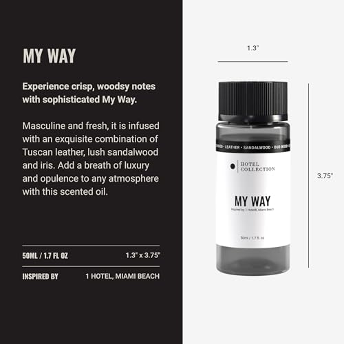 AROMA360 Hotel Collection Diffuser Oil - My Way - Aromatherapy Essential Fragrance Oil - Sandalwood, Warm Virginia Cedar & Beautiful Iris - 50ML 1.7 Fl oz - Image 3