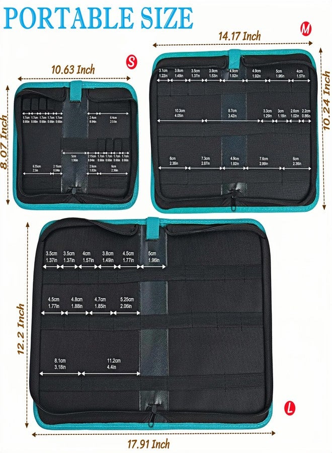 BLIRITEL Tool Bag Organizer, Oxford Tool Case Hardboard Kit, Portable Small Tool Pouch with Zipper, Handheld Screwdriver Pouch Tool Kits Organizer for Carpenter Mechanic (CASE ONLY） (S) - Image 3