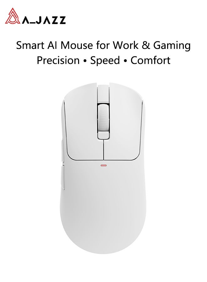 A-jazz AJ200 NL AI Wireless Gaming Mouse - Triple Mode (2.4G/Bluetooth/Wired) - PAW3311 Sensor, 24000 DPI, 1000Hz, 63g Lightweight, 500mAh - AI Voice Interaction, Ergonomic Ribbed Frame - Image 1