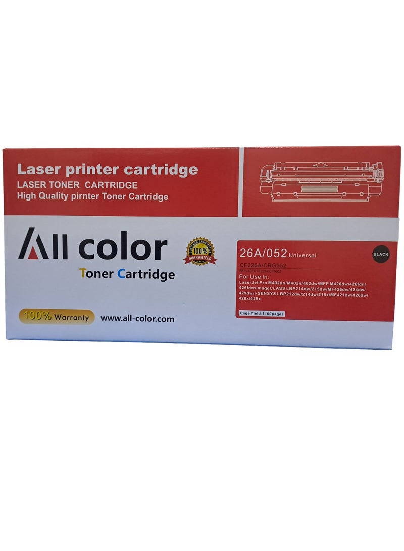 اول كلور خرطوشة حبر ليزر 26A 226A متوافقة مع HP M402n/M402dn/M402dw/M426fdw/M426fdn باللون الأسود - Image 2