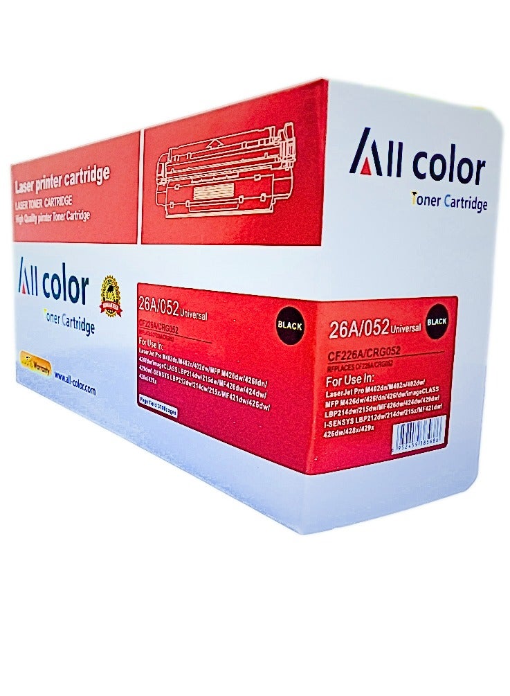 اول كلور خرطوشة حبر ليزر 26A 226A متوافقة مع HP M402n/M402dn/M402dw/M426fdw/M426fdn باللون الأسود - Image 1