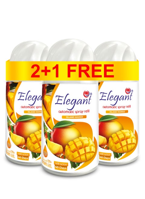 3 Piece Island Mango Automatic Refill Spray Set 250ml