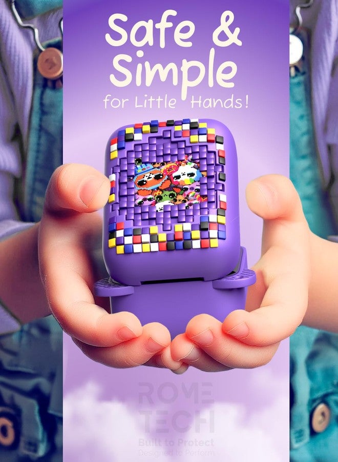 Rome Tech Silicone Case for Bitzee Interactive Toy Digital Pet and Case - 2 in 1 Protective Cover + Lanyard for Bitzee Pet Toy - Purple - Image 4