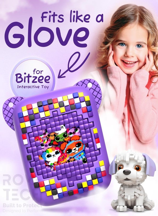 Rome Tech Silicone Case for Bitzee Interactive Toy Digital Pet and Case - 2 in 1 Protective Cover + Lanyard for Bitzee Pet Toy - Purple - Image 2