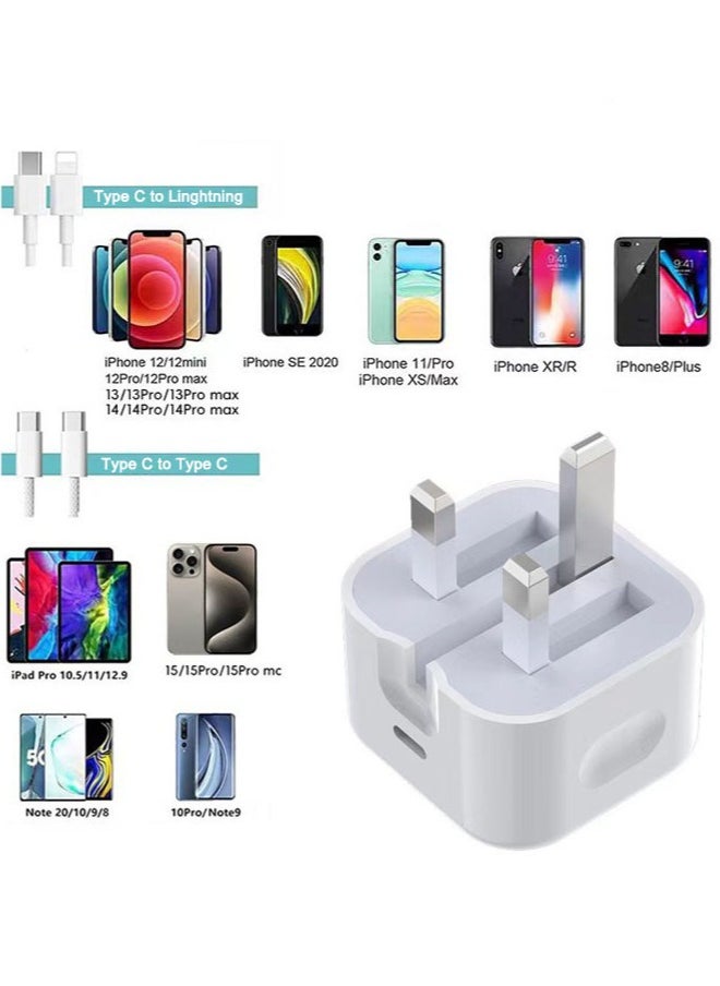 REACLOUD - IPhone 15 Pro Max Charger With Usb-C Port 20W, package includes one iPhone Fast Charging Cord Type C to Type C Cable for iPhone 15 Pro max/15 Pro/15 plus/15 1M - Image 1