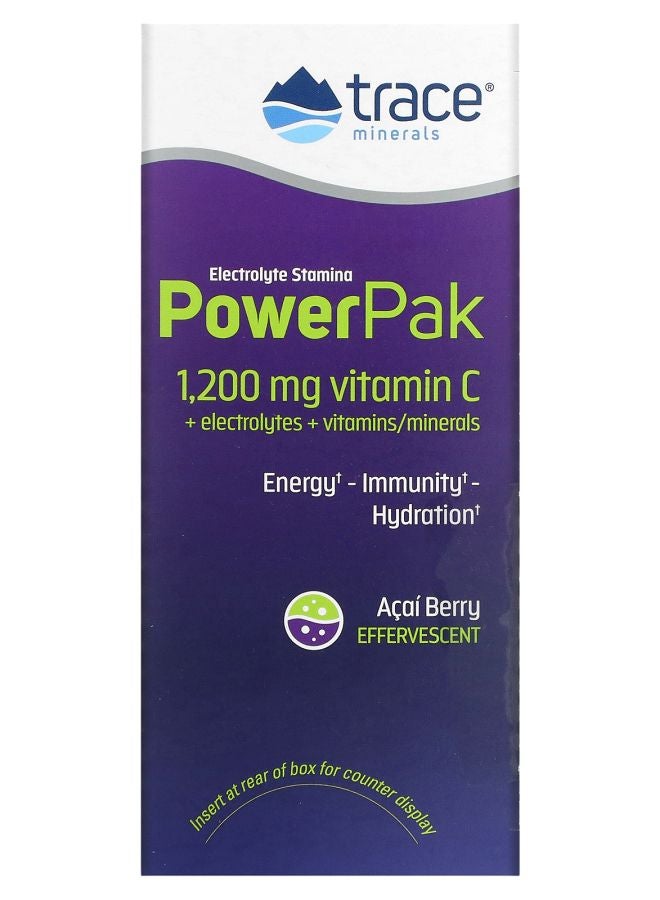 Trace Minerals Electrolyte Stamina PowerPak Acai Berry 30 Packets 0.18 oz (5.2 g) Each