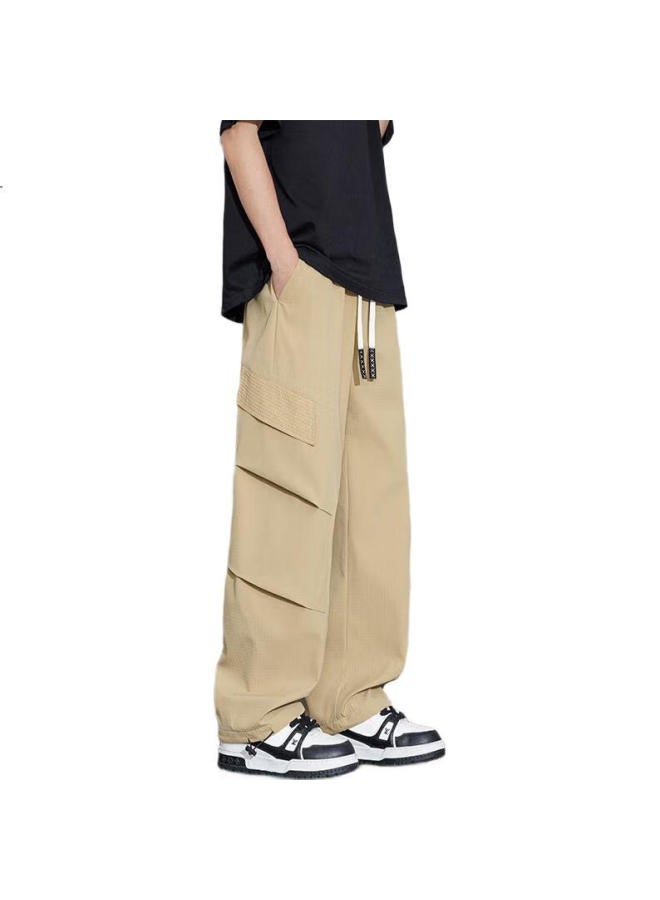 I'm David, Plus Size Cargo Pants For Men, Straight-leg Trousers, Lightweight Casual American-style High Street Tactical Pants For Spring And Summer - Image 3