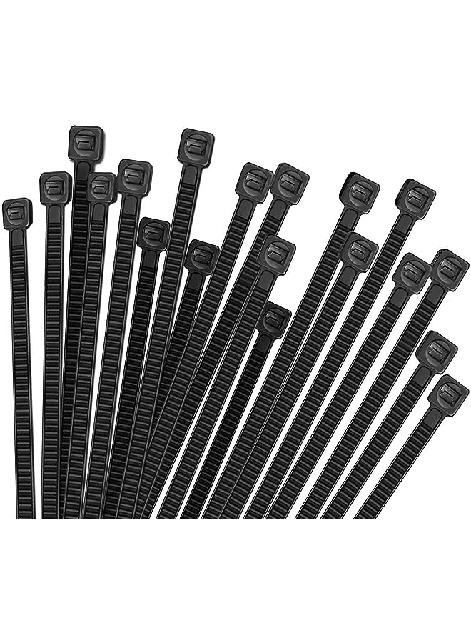 250pcs Cable Zip Ties Heavy Duty Premium Plastic Wire Ties - with 35 Pounds Tensile Strength, Self-Locking Black Nylon Tie Wraps for Indoor and Outdoor (11.8inch)