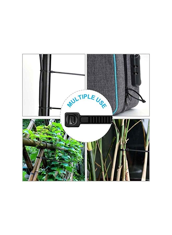 250pcs Cable Zip Ties Heavy Duty Premium Plastic Wire Ties - with 35 Pounds Tensile Strength, Self-Locking Black Nylon Tie Wraps for Indoor and Outdoor (11.8inch)