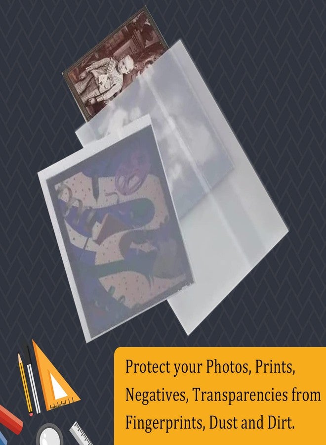 لينيكو مغلفات لاينكو الزجاجية، مقاس 4.25 × 5.25 بوصة، لحفظ الصور والمطبوعات والنيجاتيف. تخزين الطوابع والعملات المعدنية ومستلزمات سكرابوكينغ (عبوة من 100 مغلف). - Image 4