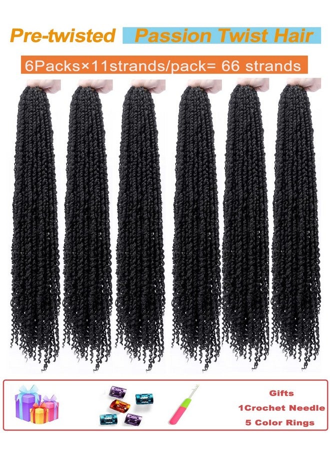 Flagship Passion Twist Hair 30 Inch Pretwisted Long Crochet Pre Looped Bohemian Curly End For Black Women Water Wave Braids Extensions (1B/30Inch/ 6Packs) - Image 4