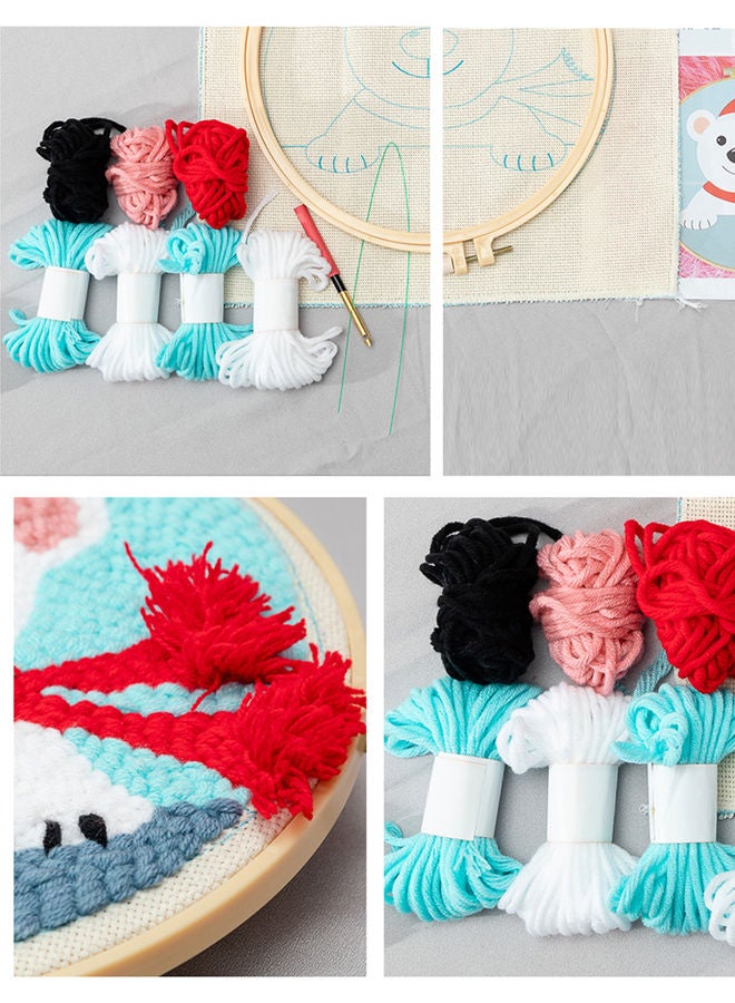 Punch Needle Starter Kits Handcraft Embroidery Set Multicolour - Image 4