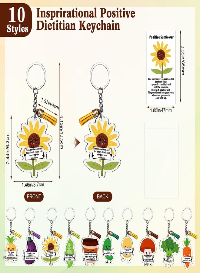 Siifert 50 Sets Positive Support Keychains Appreciation Gifts for Coworkers Employee Christmas Thanksgiving Funny Positive Gifts - Image 2