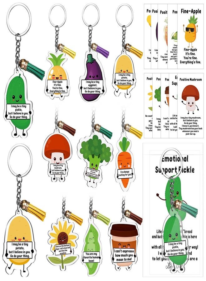 Siifert 50 Sets Positive Support Keychains Appreciation Gifts for Coworkers Employee Christmas Thanksgiving Funny Positive Gifts - Image 1