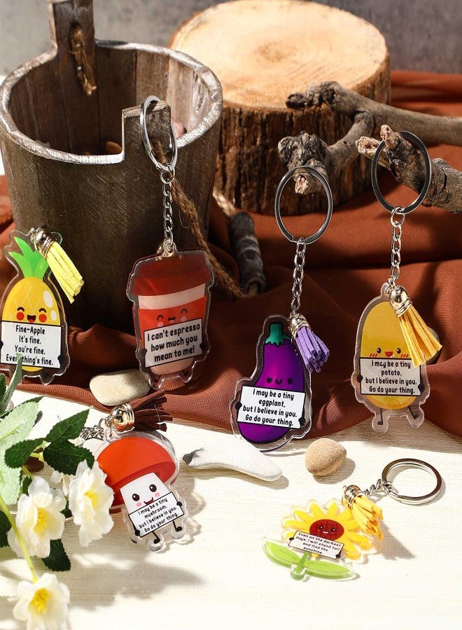 Siifert 50 Sets Positive Support Keychains Appreciation Gifts for Coworkers Employee Christmas Thanksgiving Funny Positive Gifts - Image 4