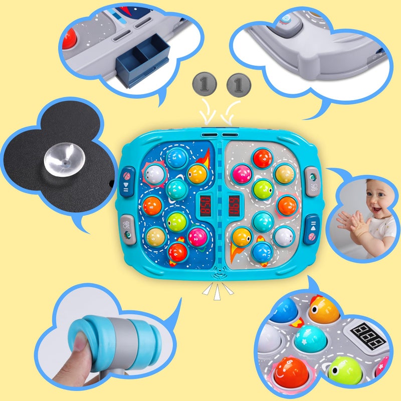 Pafolo Whack Game Mole, Game 3+ Year Old, 3 Year Old Boy, 4 Year Old Toy, Gift for 3 Year Old, 11x15in Larger 2-Players Whack Toy with 5 Modes, 9 Speeds, 54 Levels, Light&Sounds, Birthday Gift for Todders - Image 3