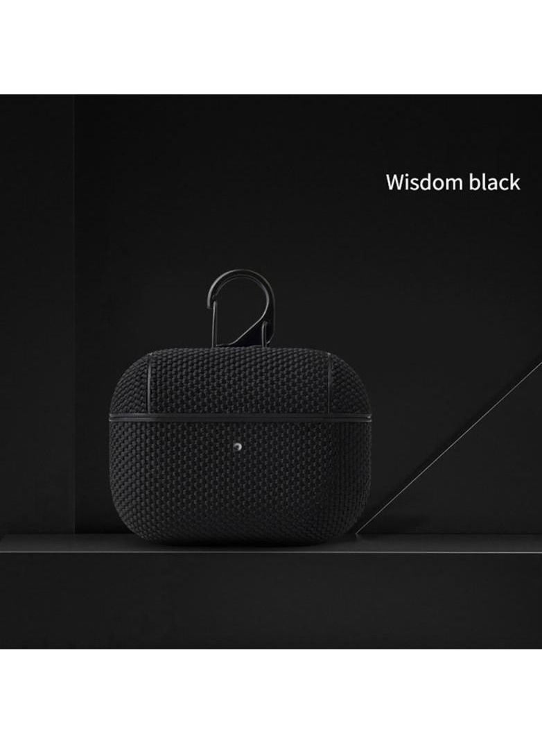 Generic Compatible With Apple AirPods Pro Case, Protective Cover With Keychain Case For Apple AirPods Pro Black  - Image 3