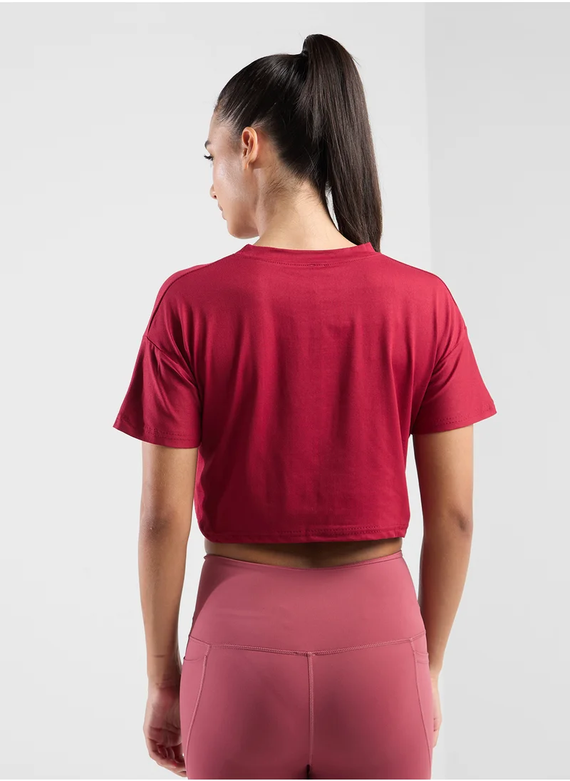 فورورد Cropped Fitted T-shirt