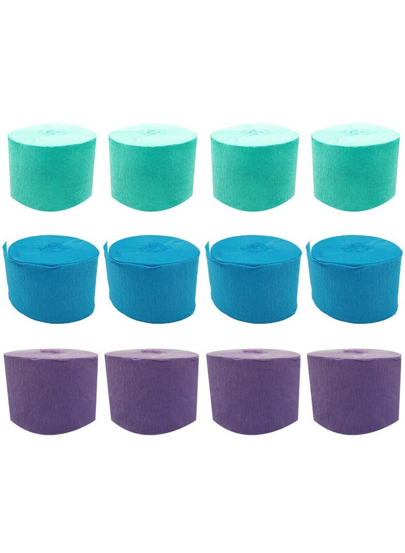 Mordely 3 Rolls Crepe Paper Ribbons with 66m Rainbow Streamers Paper for Party Decorations Wedding Ceremony Birthday Bouquet Indoor Festivals Decoration - Image 2
