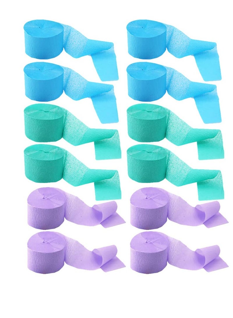 Mordely 3 Rolls Crepe Paper Ribbons with 66m Rainbow Streamers Paper for Party Decorations Wedding Ceremony Birthday Bouquet Indoor Festivals Decoration - Image 3